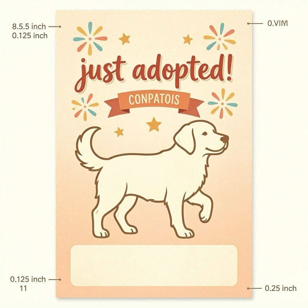 Just Adopted celebration announcement sign