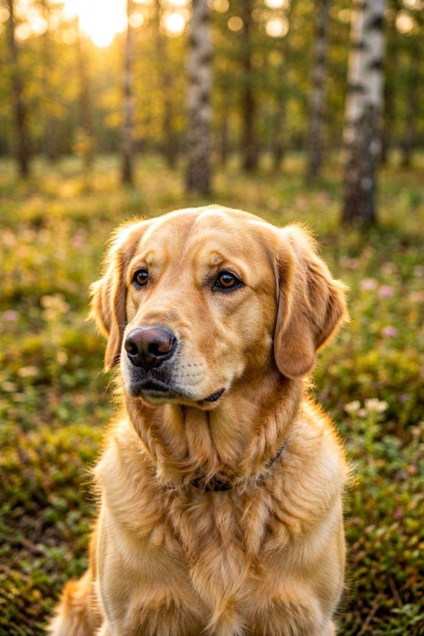 Golden retriever vertical phone wallpaper 9:16