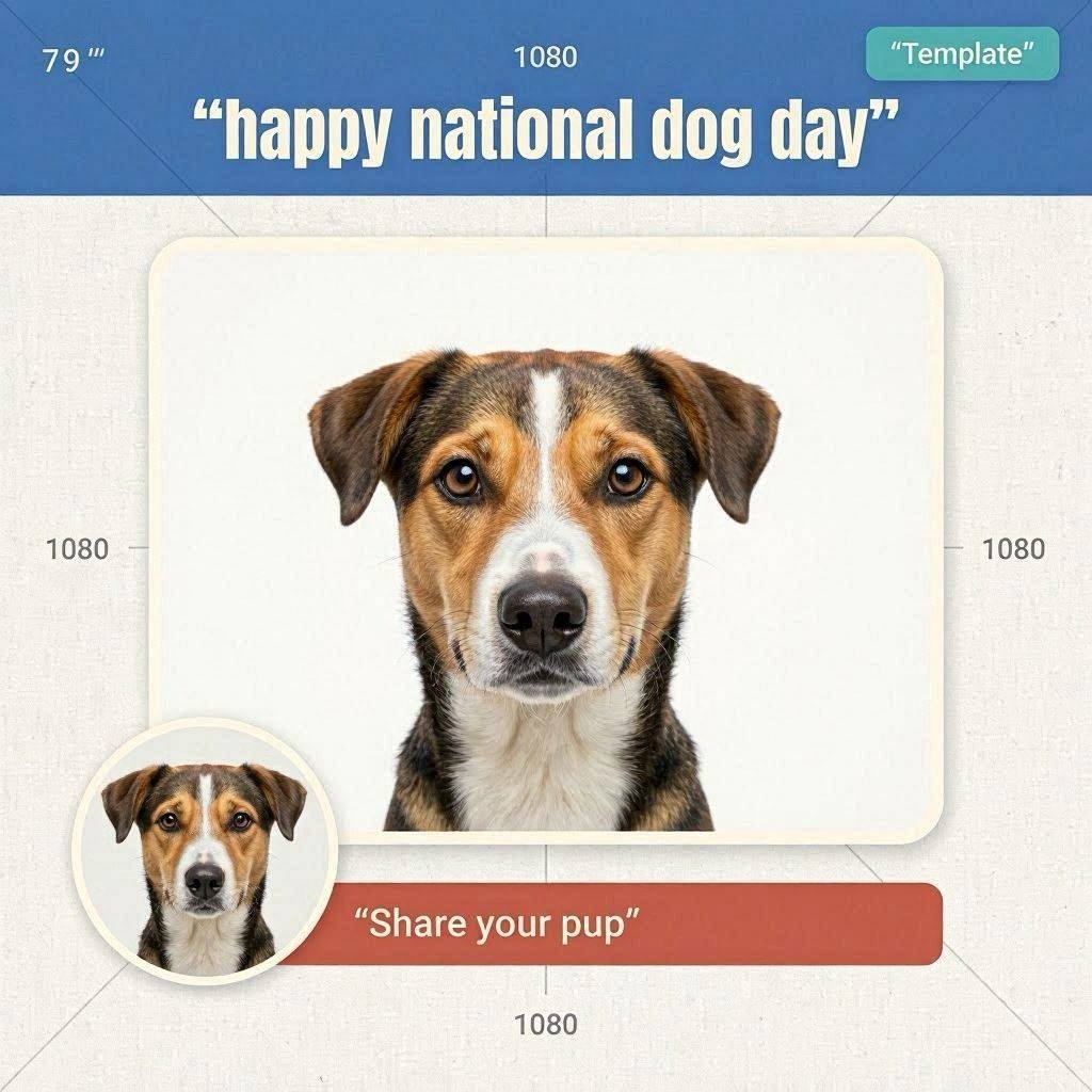 Instagram post template National Dog Day design